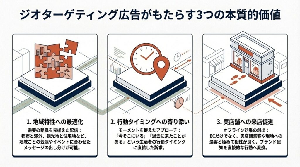 ジオターゲティング広告の3つのメリット