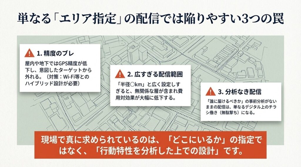 単なるエリア指定で陥りやすい3つの罠