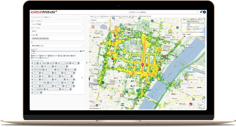 インバウンドエリア密集マップ_浅草雷門周辺