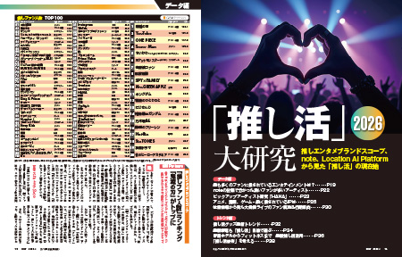ドームライブに集まる推し活ファンを人流データで分析 「日経エンタテインメント!」2026年4月号に掲載 推し活大研究 2026_日経エンタテインメント4月号