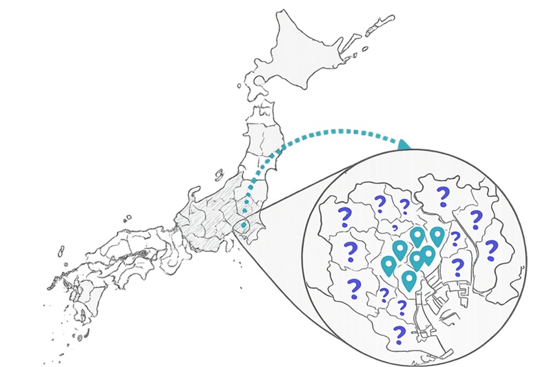 東京の未回収商圏を可視化