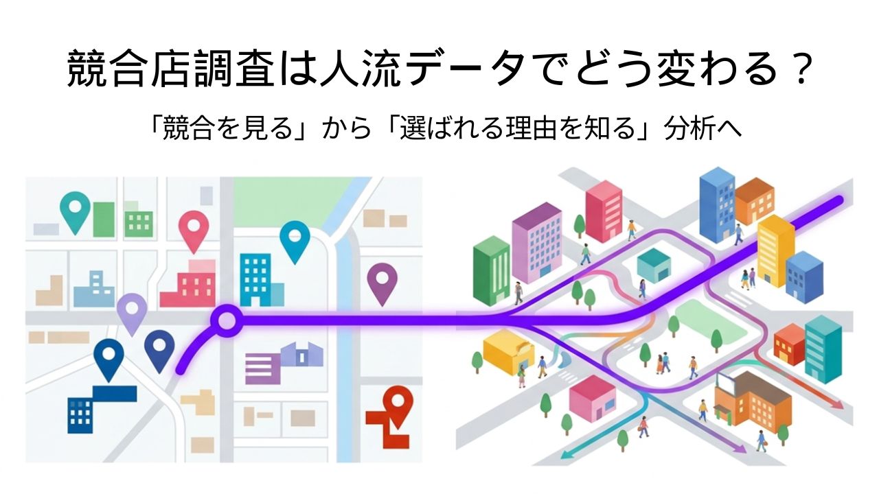 競合調査は人流データでどう変わる | 競合店調査は人流データでどう変わる？「競合を見る」から「選ばれる理由を知る」分析へ