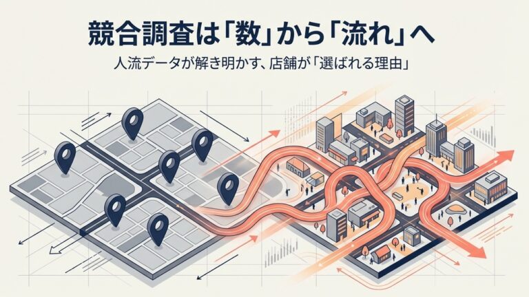 競合調査は人流データでどう変わる？「競合を見る」から「選ばれる理由を知る」分析へ